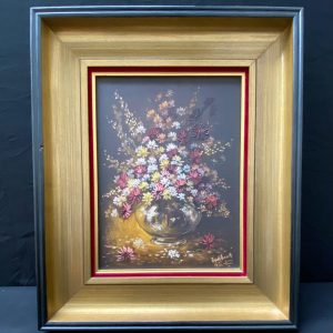 Bloemen in vaas, Olieverf op doek, Stilleven met bloemen, onderaan gesigneerd Willy Broeckaert 1977 2026_03_#19