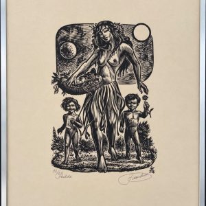 Houtsnede/Houtgravure Frank-Ivo Van Damme 22/22 "Hulde" 1978 2026_10_#20